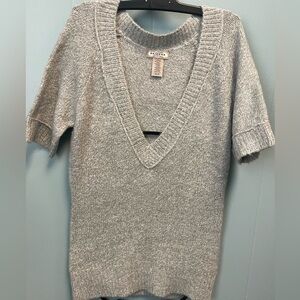 Vneck short sleeve sweater